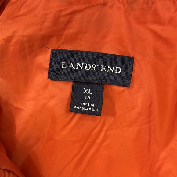 Lands' End Women's Quilted Jacket - Burnt Orange - Size XL - Picture 12 of 13